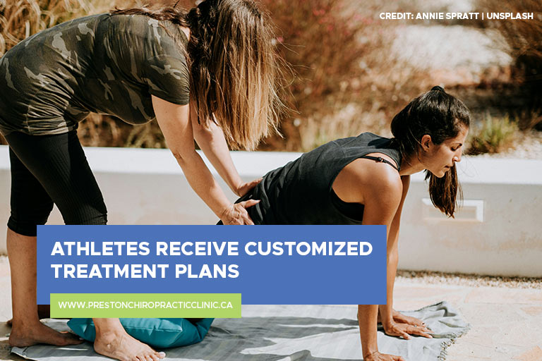 Athletes receive customized treatment plans